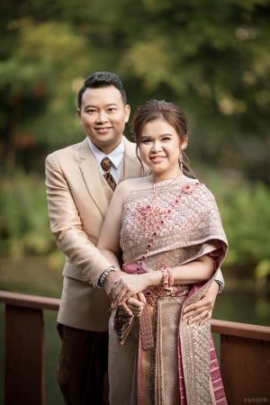 ชุดไทยเจ้าสาว ชุดไทยจักรพรรดิ์ เช่าที่แบมบี้ เวดดิ้ง ห้วยขวาง